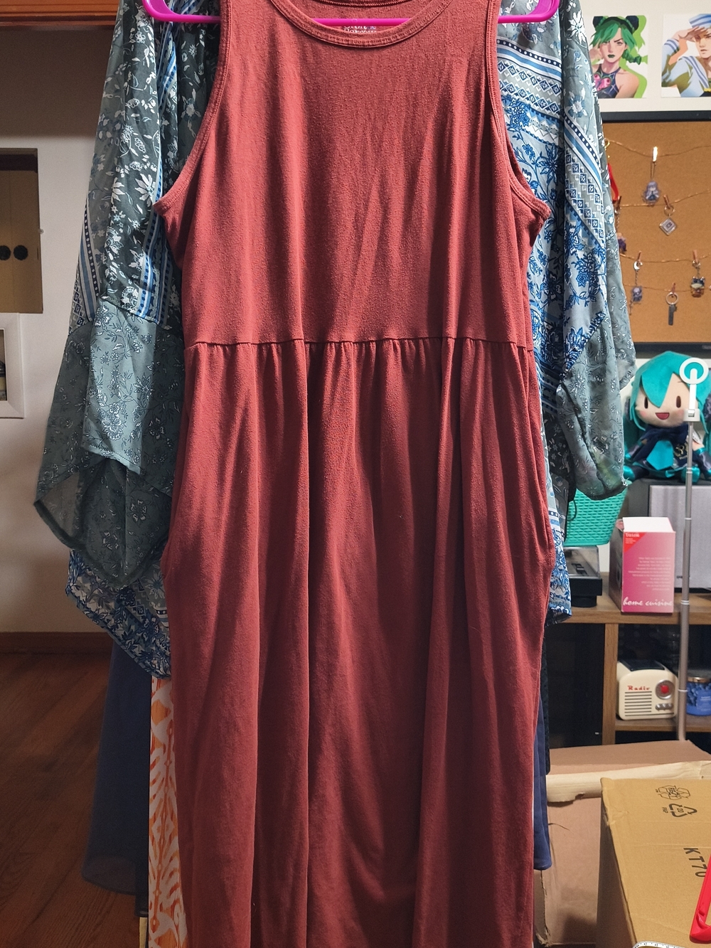 Croft & barrow burnt umber or copper sleeveless floor length dress